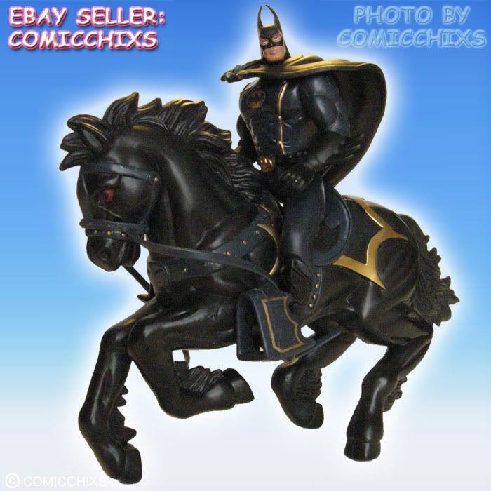 batman riding horse statue